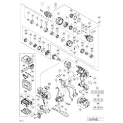 Hitachi Spare Parts for Cordless Driver Drill DS14DBL