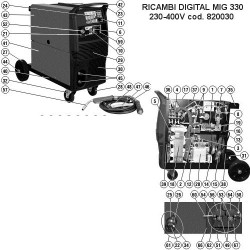 Ricambi Telwin per Saldatrici Digital Mig 330 Synergic