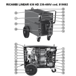 Ricambi Telwin per Saldatrice LINEAR 630 HD 230-400V