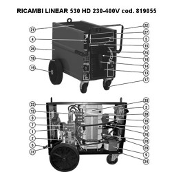 Telwin Spare Parts for Electrode Welding LINEAR 530 HD 230-400V