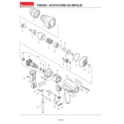 Ricambi Makita per Avvitatore a Massa Battente TW0350