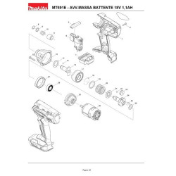 Maktec Spare Parts for Cordless Impact Driver MT691E