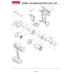 Maktec Spare Parts for Cordless Impact Driver MT690E
