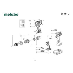 Ricambi Metabo per Trapano Avvitatore a Batteria BS 14.4 Li