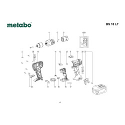 Metabo Spare Parts for Cordless Drill BS 18 LT