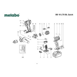 Metabo Spare Parts for Cordless Drill BS 18 LTX BL Quick