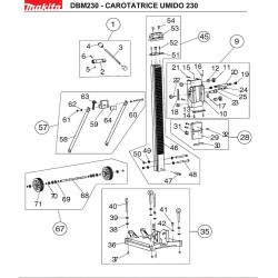 Makita Spare Parts for Wet Diamond Core Drill DBM230KIT