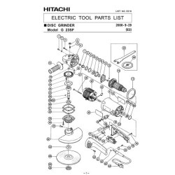 Hitachi Spare Parts for Angle Grinders G23SF - G23SF2