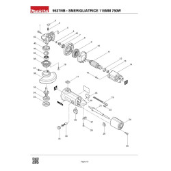 Makita Spare Parts for Angle Grinder 9527NB