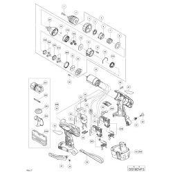 Ricambi Hitachi per Trapano Avvitatore a Batteria DS18DVF3