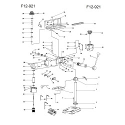 Fox Spare Parts for Bench Drill Press F12-921