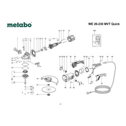 Ricambi Metabo per Smerigliatrici Angolari L 3709-L10-10-LE 9-10