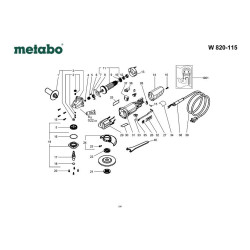 Metabo Spare Parts for Angle Grinder W 820-115