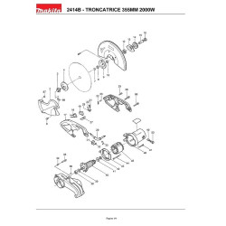 Makita Spare Parts for Abrasive Cut Off Saw 2414B