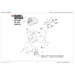 Black & Decker Spare Parts for Air Compressor CP5050