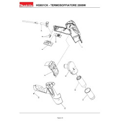 Makita Spare Parts for Heat Gun HG651CK