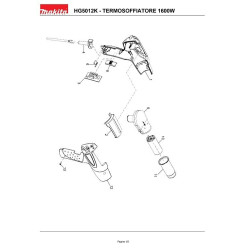 Ricambi Makita per Termosoffiatore HG5012K