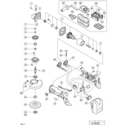 Ricambi Hitachi per Smerigliatrice a Batteria G18DSL