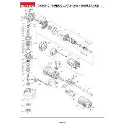 Makita Spare Parts for Angle Grinder GA4541C