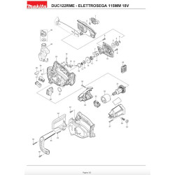 Makita Spare Parts for Cordless Chain Saw DUC122RFE