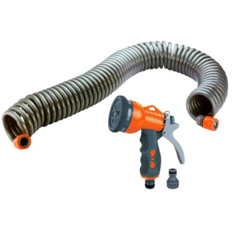 Spiral hose with gun