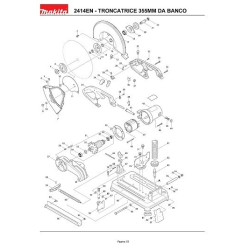 Makita Spare Parts for CUT-OFF Machine 2412N-2414-2414B-2414EN-2414K