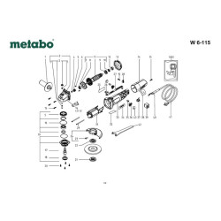 Metabo Spare Parts for Angle Grinder W 6-115