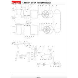 Ricambi Makita per Sega a Nastro LB1200F - Esploso