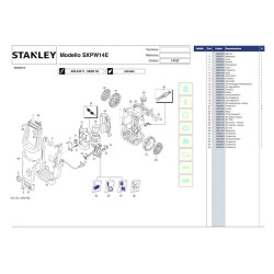 Stanley Spare Parts for Pressure Washer SXPW14E