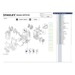 Stanley Spare Parts for Pressure Washer SXPW16E