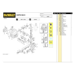 DeWalt Spare Parts for Pressure Washer DXPW003E
