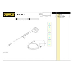 DeWalt Spare Parts for Pressure Washer DXPW004E