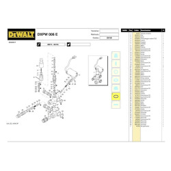 Ricambi DeWalt per Idropulitrice DXPW006E