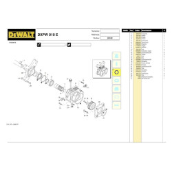 Ricambi DeWalt per Idropulitrice DXPW010E