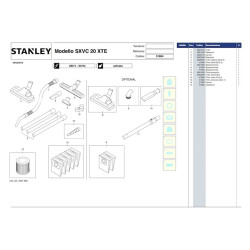 Ricambi Stanley per Aspirapolvere SXVC20XTE