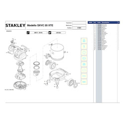 Stanley Spare Parts for Vacuum Cleaner SXVC20XTE