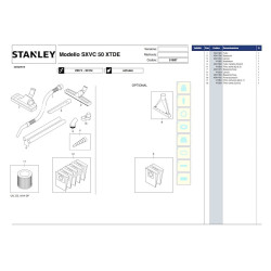 Ricambi Stanley per Aspirapolvere SXVC50XTDE