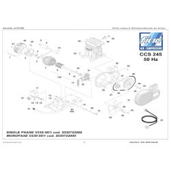 FIAC Spare Parts for Piston Air Compressor Pump Unit CCS 245