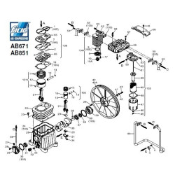 FIAC Spare Parts for Piston Air Compressor Pumps AB 671/1000