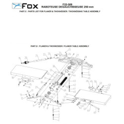 Fox Spare Parts for Planer and Thicknesser F22-568
