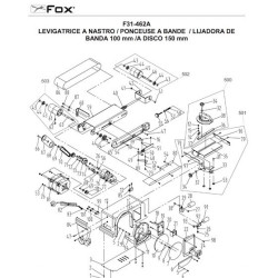Fox Spare Parts for Combined Belt and Disk Bench Sander F31-462A