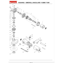 Makita Spare Parts for Angle Grinder 9554HNG