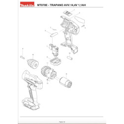 Ricambi Maktec per Trapano Avvitatore a Batteria MT070E