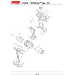 Maktec Spare Parts for Cordless Drill MT071E