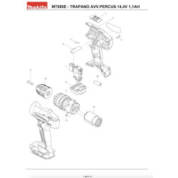Ricambi Maktec per Trapano Avvitatore a Batteria MT080E