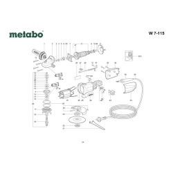 Metabo Spare Parts for Angle Grinder W 7-115