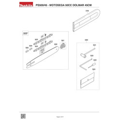 Dolmar Spare Parts for Chainsaw PS500/45