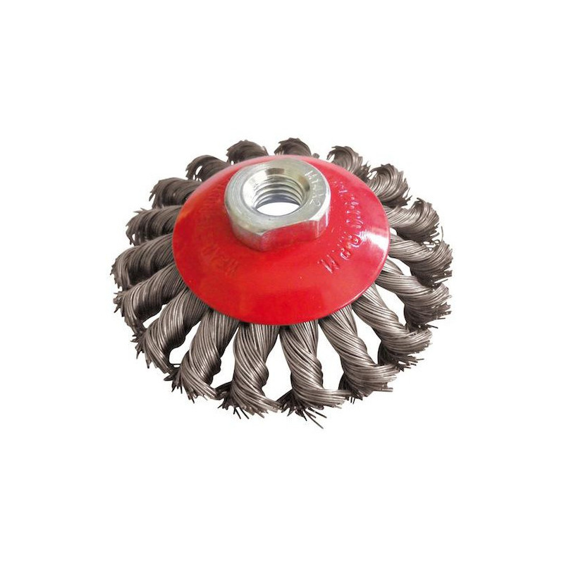 Tapered Brush Steel Crimped Wire for Grinder mm 100 Axel Fu1660