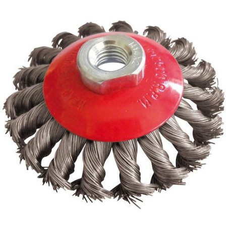 Tapered Brush Steel Crimped Wire for Grinder mm 100 Axel Fu1660