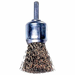 End Brush Steel Crimped Wire With Shank Axel FU1695